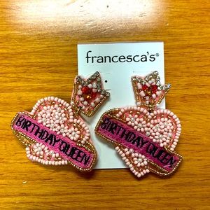 Beaded Birthday Queen Earrings